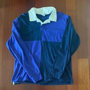 Urban Outfitters Blue and Black Polo Shirt